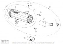 Akrapovic Slip-On Line RVS Einddemper met E-keur Yamaha X-MAX 250 2017 2020