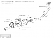 Akrapovic Racing Line Titanium Compleet met E-keur Yamaha T-Max 2008-2016