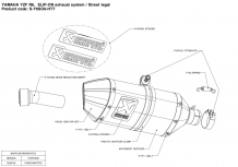 Akrapovic Slip-on Line Titanium Short met E-keur Yamaha YZF-R6 2006-2007