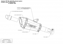 Akrapovic Slip-on Line Titanium Einddemper zonder E-keur Yamaha YZF-R6 2010 2020