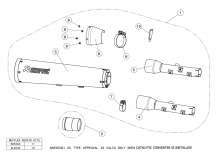 Akrapovic Slip-On Line RVS Einddemper met E-keur Yamaha SCR950 2017 2020