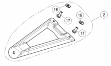 Akrapovic Carbon Uitlaat Bevestigingsbeugel BMW S1000RR 2019 > 2020