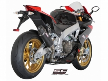 SC Project Oval Carbon Einddemper met E-keur Aprilia RSV4 2009 2014