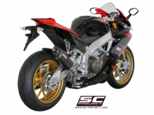 SC-Project Oval Carbon Slip-on Einddemper zonder E-keur Aprilia RSV-4 / Factory / R / APRC 2009 > 2014
