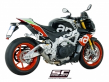 SC Project S1 Titanium Low Position Einddemper zonder E-keur Aprilia Tuono V4 1100 - Factory - RR 2017 2018