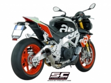 SC Project S1 Titanium Low Position Einddemper zonder E-keur Aprilia Tuono V4 1100 - Factory - RR 2017 2018