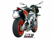 SC Project S1 Titanium Low Position Einddemper zonder E-keur Aprilia Tuono V4 1100 - Factory - RR 2017 2018