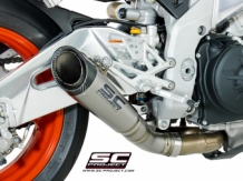 SC Project S1 Titanium Low Position Einddemper zonder E-keur Aprilia Tuono V4 1100 - Factory - RR 2017 2018