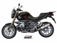 SC Project Oval Titanium Einddemper met E-keur BMW R1200R 2011 2014