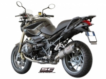 SC Project Oval Titanium Einddemper met E-keur BMW R1200R 2011 2014