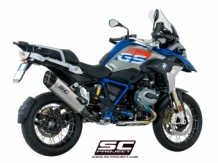 SC Project Adventure Titanium Slip-on Einddemper met E-Keur BMW R1200GS 2013 2016
