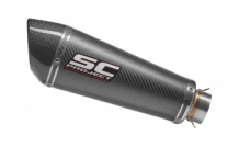 SC Project Conical Carbon Einddemper met E-keur Ducati Scrambler 800 2015 2016