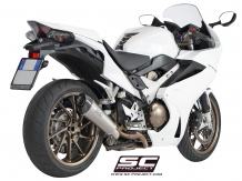 SC Project Conical Titanium Einddemper met E-keur Honda VFR800F 2014 > 2016