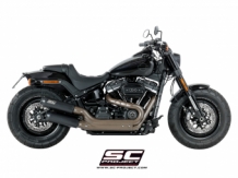 SC Project GP-EVO RVS Black Eindemper Set met Euro4 Keuring Harley Davidson Softail Fatbob 114 2018 2019