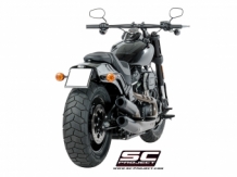 SC Project GP-EVO RVS Black Eindemper Set met Euro4 Keuring Harley Davidson Softail Fatbob 114 2018 2019