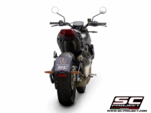SC Project Twin S1 Dubbele Titanium Einddemper zonder E-keur Indian FTR1200 2019 > 2020