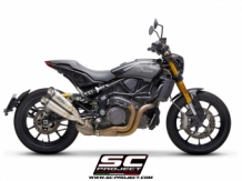 SC Project Twin S1 Dubbele Titanium Einddemper zonder E-keur Indian FTR1200 2019 > 2020