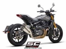 SC Project Titanium Decat Linkpipe zonder E-keur Indian Motorcycle FTR1200 2019 2020