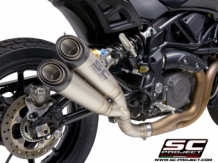 SC Project Titanium Decat Linkpipe zonder E-keur Indian Motorcycle FTR1200 2019 2020
