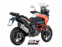 SC Project Adventure Titanium Slip-on Einddemper met E-keur KTM 1290 Super Adventure 2017 2020