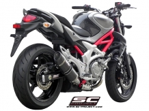 SC Project Oval Carbon met E-keur Suzuki Gladius 650 2009 2015