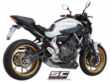 SC Project Conical RVS Matt-Grey Compleet 2-1 Uitlaatsysteem met E-keur Yamaha MT07 2013 2016