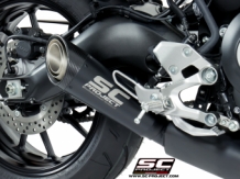 SC Project S1 RVS Matt Black Compleet 3-1 Uitlaatsysteem met Euro4 Keuring Yamaha XSR900 2016 2020