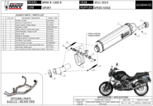 Mivv Speed Edge RVS met Carbon Endcap Slip-on Einddemper met E-keur BMW R 1200 R 2011 2014