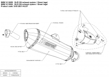 Akrapovic Slip-on Line Titanium met E-keur BMW K1300 S / R 2009-2015