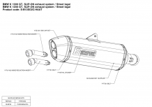 Akrapovic Slip-on Line Carbon Einddemper met E-keur BMW K1300 GT 2009 > 2011