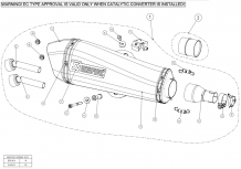 Akrapovic Slip-on Line RVS met E-keur Gilera Fuoco 500 2007-2016
