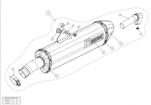 Akrapovic Slip-on Line Titanium Einddemper met E-keur BMW F 800 GT 2013-2016