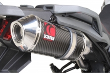 Scorpion Factory Oval Carbon Einddemper Set zonder E-keur Yamaha XT660Z 2008-2013