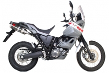 Scorpion Factory Oval Carbon Einddemper Set zonder E-keur Yamaha XT660Z 2008-2013