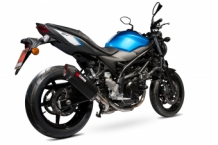 Scorpion Serket Parallel Carbon Einddemper met E-keur Suzuki SV650 / X 2016 > 2021