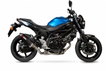 Scorpion Serket Parallel Carbon Einddemper met E-keur Suzuki SV650 / X 2016 > 2021