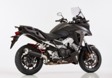Shark DSX-5 Aluminium Black met RVS Endcap Einddemper met E-keur HONDA VFR800F 2017 > 2020