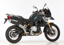 Shark DSX-5 Aluminium Black met RVS Endcap Einddemper met E-keur BMW F 750 GS 2018 > 2020