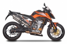Spark Grid-O Titanium Dubbele Underseat Einddemper (L+R) met E-keur KTM 790 Duke 2018 2020