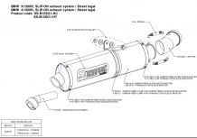 Akrapovic SP Series Carbon Einddemper met E-keur BMW K1200 S / R 2005 > 2008