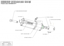 Akrapovic SP Series Slip-on Titanium met E-keur Kawasaki ER 6 N / F 2006-2008