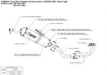 Akrapovic Racing Line Carbon Compleet Systeem met E-keur Yamaha TMAX 2001 2007