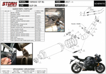 Storm by Mivv GP RVS Black Slip-on Einddemper met E-keur YAMAHA YZF 600 R6 2017 > 2020