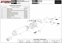Storm by Mivv GP RVS Black Slip-on Einddemper met E-keur APRILIA RSV 1000 1998 > 2003