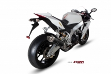 Storm by Mivv GP RVS Black Slip-on Einddemper met E-keur APRILIA RSV4 2009 > 2016