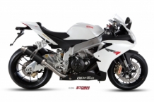 Storm by Mivv GP RVS Black Slip-on Einddemper met E-keur APRILIA RSV4 2009 > 2016