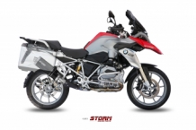 Storm by Mivv Oval RVS Black Einddemper met E-keur BMW R1200GS 2013 2018