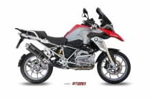 Storm by Mivv Oval RVS Black Einddemper met E-keur BMW R1200GS 2013 2018
