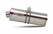 Storm by Mivv Oval RVS Bolt-on Einddemper met E-keur Suzuki GSF 1200 Bandit 2001 2003