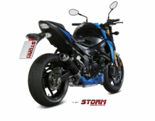 Storm by Mivv GP RVS Black Slip-on Einddemper met E-keur Suzuki GSX-S 750 2017 > 2020